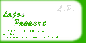 lajos pappert business card